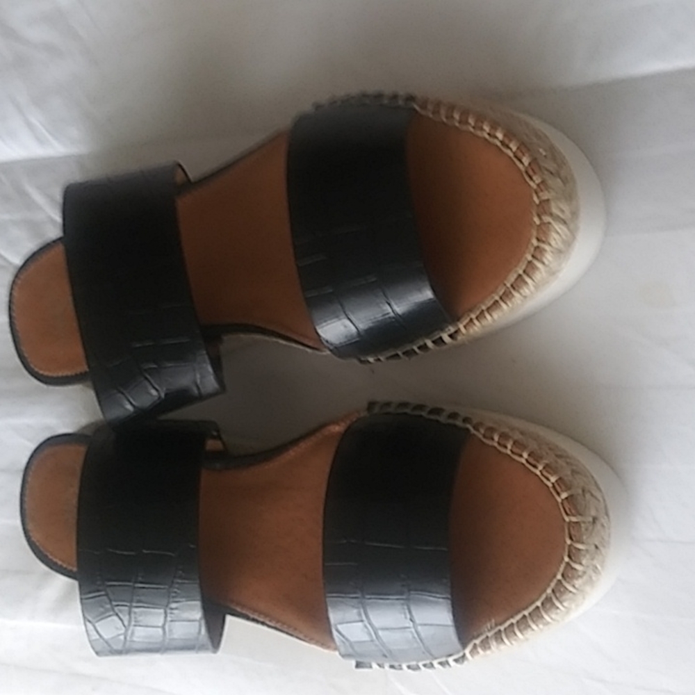New Black Sandals Sarto Size 10